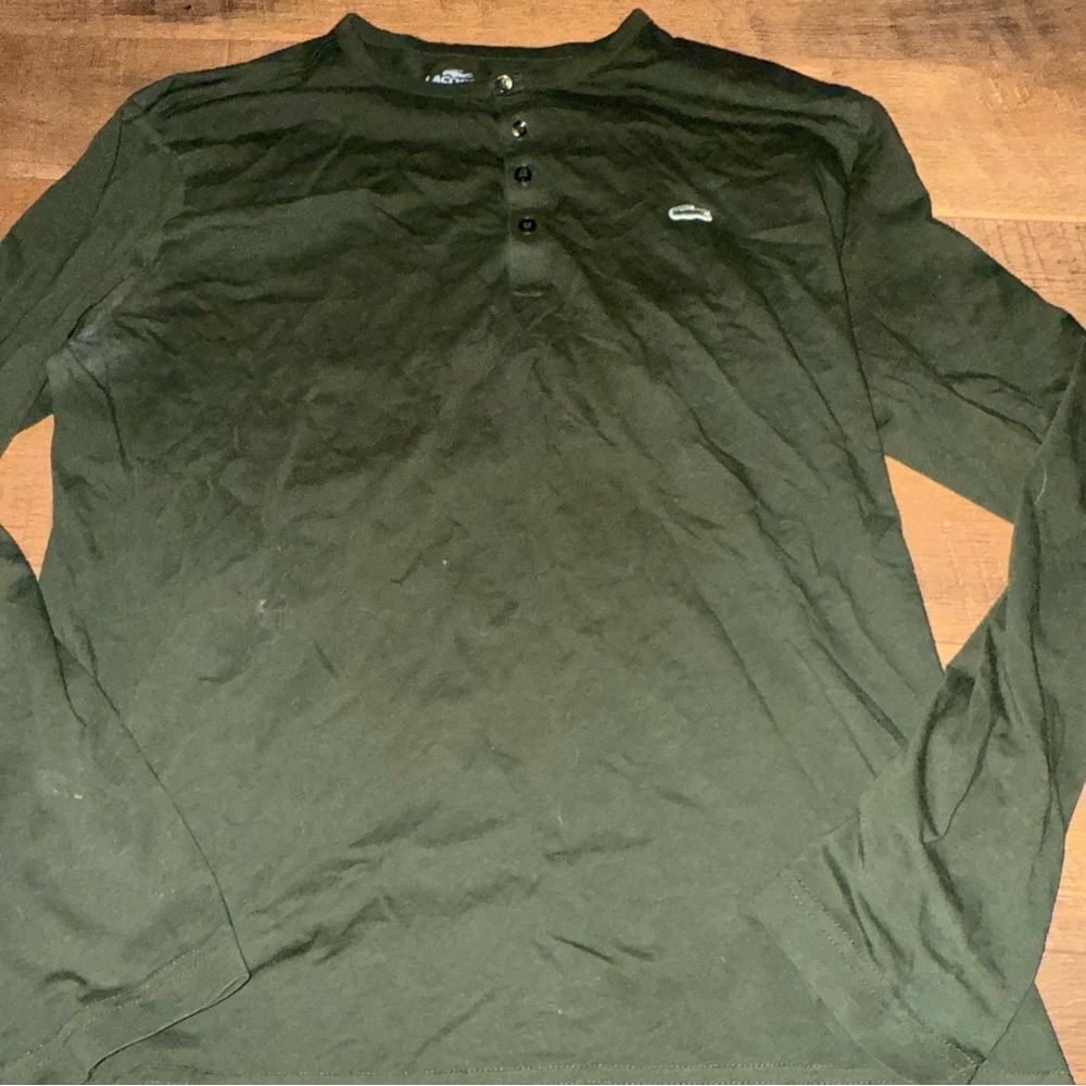 Lacoste Olive Green Cotton Shirt